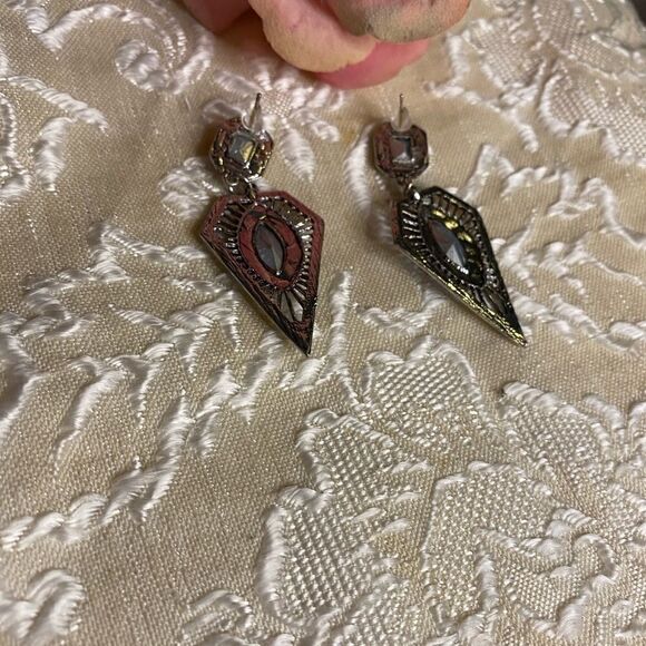 DEROATY Sterling Sliver Black drop Pearl  Earrings - Picture 5 of 5